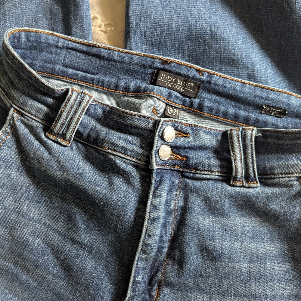 Judy Blue Wide Leg Denim Jeans Sz 13